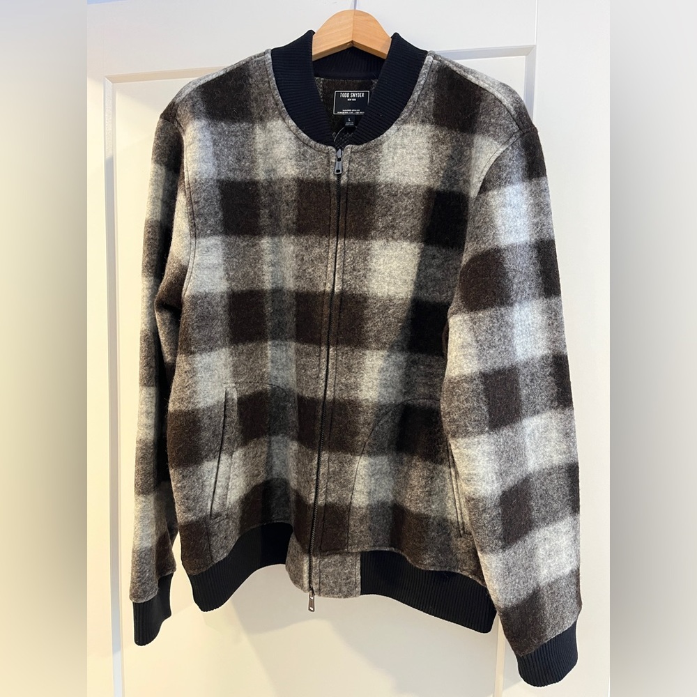 Todd Snyder Buffalo Plaid Bomber Coat Size Large